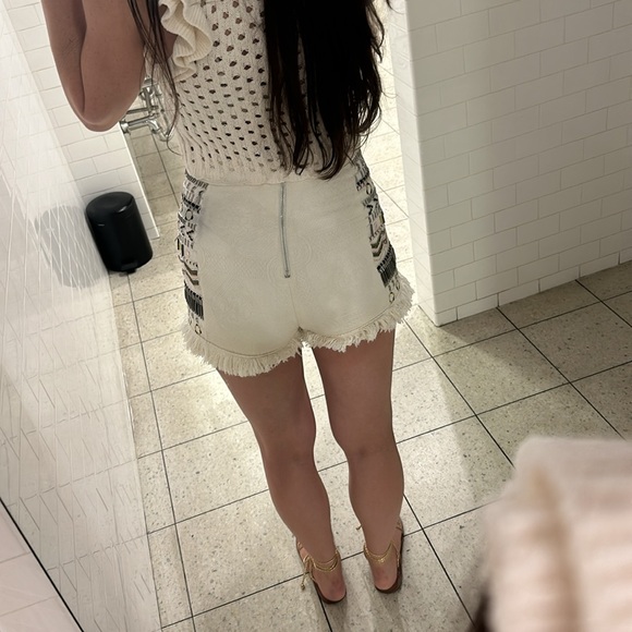 French connection hand beaded shorts size 6 - Picture 4 of 4